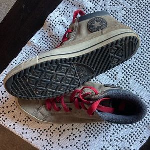 Converse grey suede high-tops